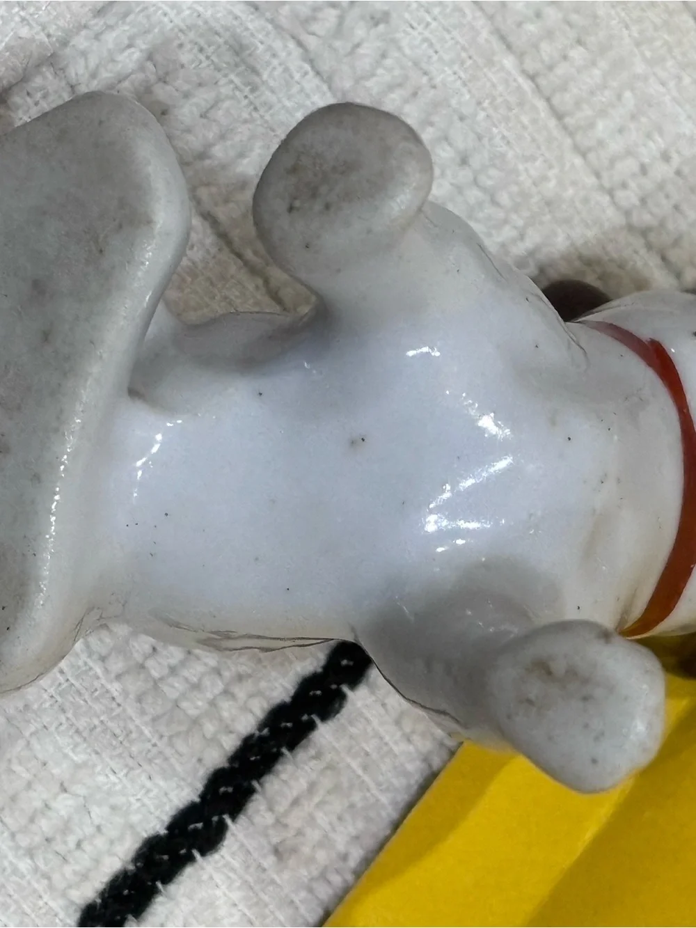 Ceramic Brown & White Dog Figurine Pets Japan Terrier Bulldog